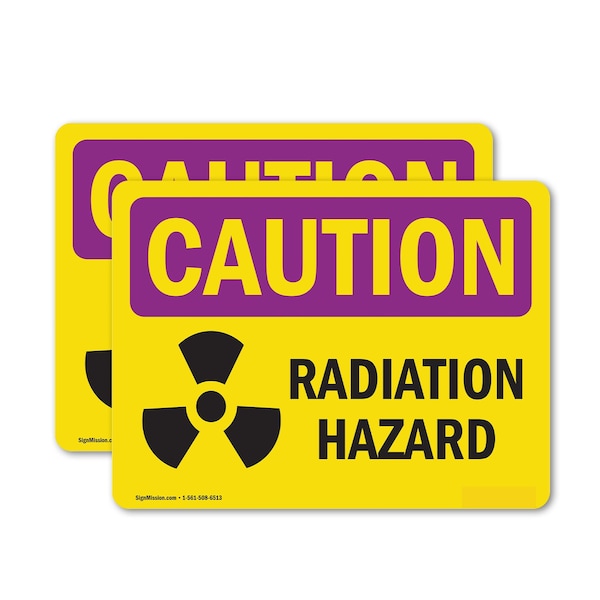 Signmission Radiation & Laser Sign, 7 in H x 10 in W, Vinyl Decal, Rectangle OS-2PACK-CR-D-710-L-10185 - main